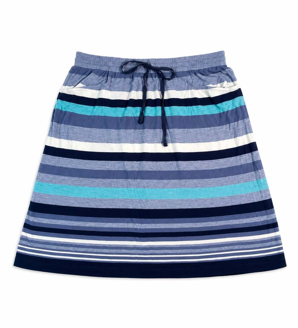 Max Studio Striped Drawstring Skirt Size L